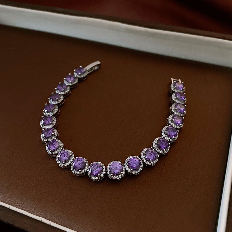 Ins Real Gold Electroplating Zircon Bracelet Retro High-End Sense Bracelet Light Luxury Niche Jewelry Women - Image 5